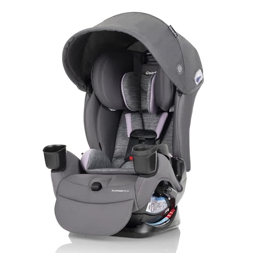Evenflo All4Stages Slim Plus Canopy 4-in-1 Convertible Car Seat (Bodie Gray)