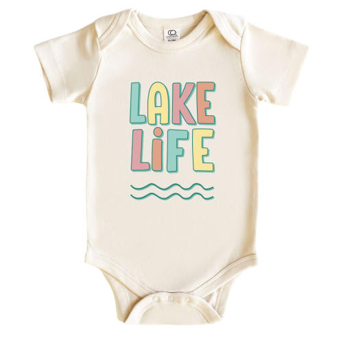 Lake Life Graphic Bodysuit | Natural 6-12 months
