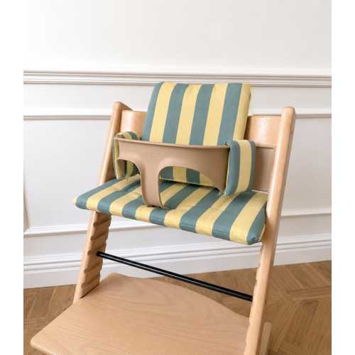Waterproof Wipeable Cushion set for Stokke Tripp Trapp highchair| St tropez striped