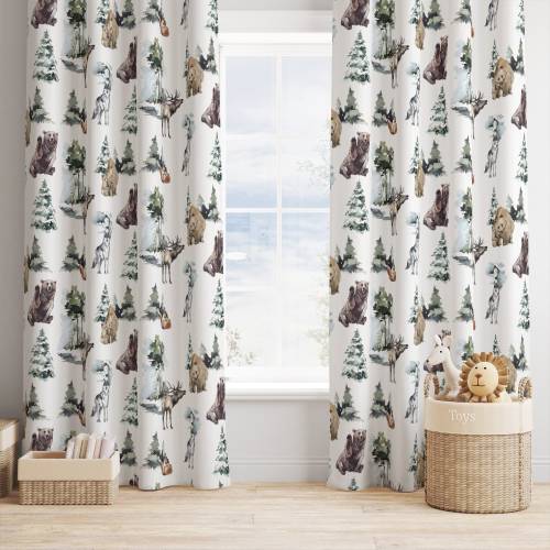 Woodland Window Curtains, Woodland Nursery Curtains, Baby Boy Nursery, Blackout Curtains Nursery, Woodland Nursery Decor, Woodland Curtains