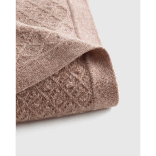 Washable Cashmere Pointelle Baby Blanket
