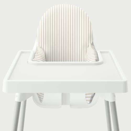 Highchair Cushion Cover - Beige Candy Stripe – Yeah Baby Goods
