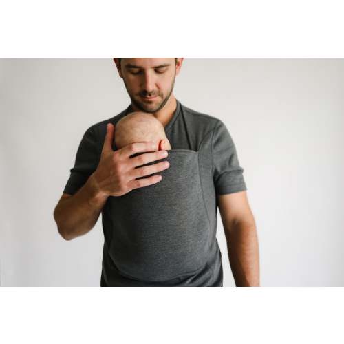 Lalabu Dad Shirt | Original Babywearing T-Shirt with Kangaroo Pouch | Baby Wrap Carrier for Newborns & Infants | Baby Wrap Carrier for Newborns | Essential for new Dads