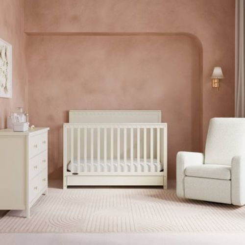 Graco Sasha 5-in-1 Convertible Crib with Drawer - Frosted Oat