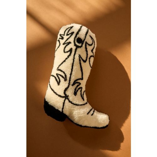 Cowboy Boot Tufted Throw Pillow