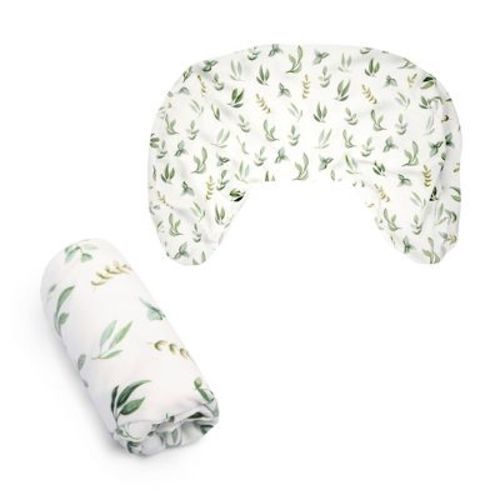 Boppy Nursing Pillow Organic Cotton Cover - Green Leaves
