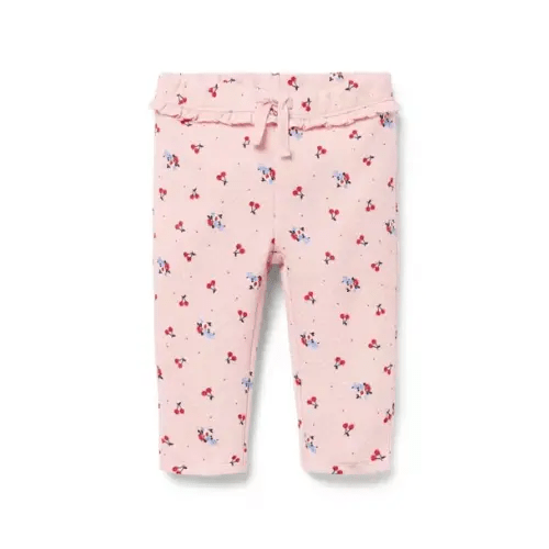 Baby Peach Candy Cherry Floral Baby Cherry Floral Quilted Pant by Janie and Jack