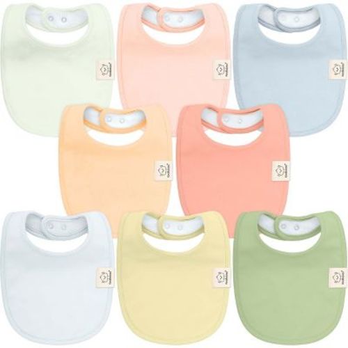 KeaBabies 8pk Organic Baby Bibs for Boy, Baby Drool Bib for Baby Boys and Girls, Newborn Teething Bibs (Dew)