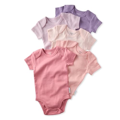 Butterblu Avery 5-Pack Short Sleeve Bodysuits 100% Organic Cotton Baby Clothes for Boys and Girls