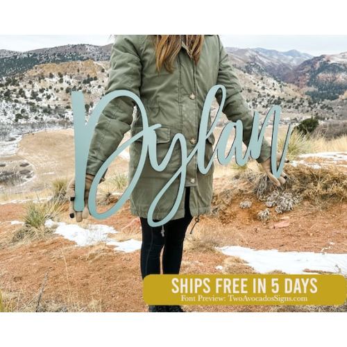 Custom Wood Name Cutout Sign
