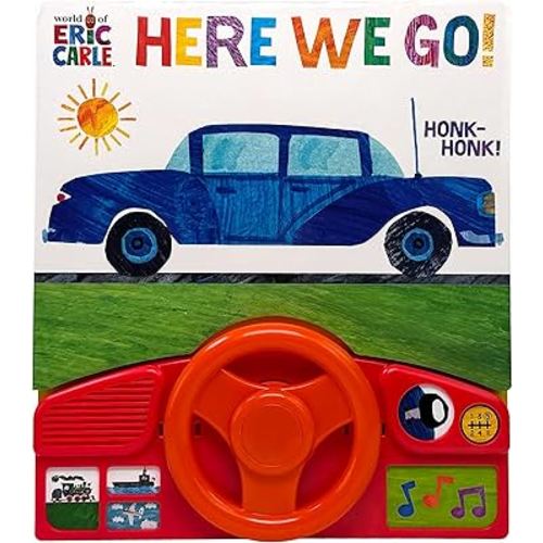 World of Eric Carle, Here we Go Little Steering Wheel Sound Book - PI Kids