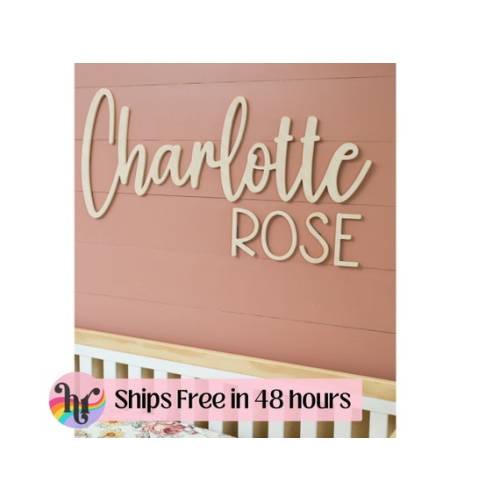 Custom Wood Baby Name Sign Letter Wall Art Kids Room Art - Etsy