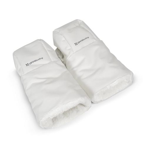 UPPAbaby CozyHandmuff/Easily Attaches to Stroller Handlebars/Ultra-Plush, Weather-Proof Hand Protection/Bryce (White)