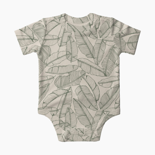 Goumi Kids x Babylist Printed Short-Sleeve Bodysuit - Banana Leaf, 3-6 M