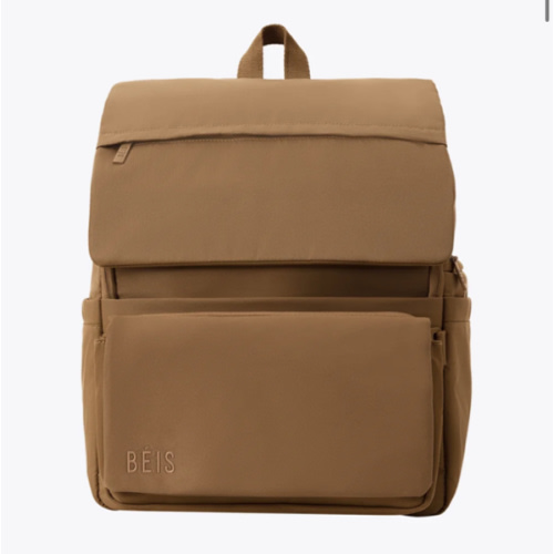 BÉIS 'The Ultimate Diaper Backpack' in Camel - Diaper Bag Backpack in Camel Brown