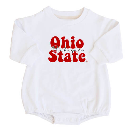 Caden Lane The Ohio State University Graphic Sweatshirt Bubble Romper - OSU 4