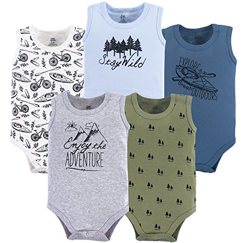 Yoga Sprout Cotton Bodysuit, 5 Pack