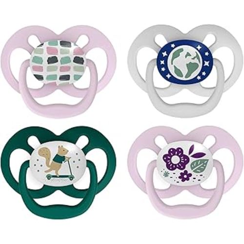 Dr. Brown's Advantage Pacifiers, Stage 2, Pink, 6 -18 Month Old, 4 Count
