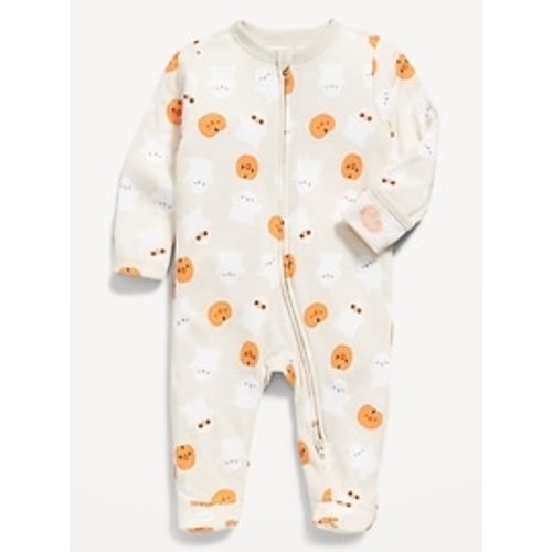 Printed 2-Way-Zip Sleep & Play Footed One-Piece for Baby | Old Navy