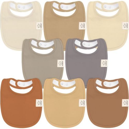 KeaBabies 8pk Organic Baby Bibs for Boy, Baby Drool Bib for Baby Boys and Girls, Newborn Teething Bibs (Wilderness)