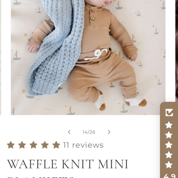 WAFFLE KNIT MINI BLANKETS