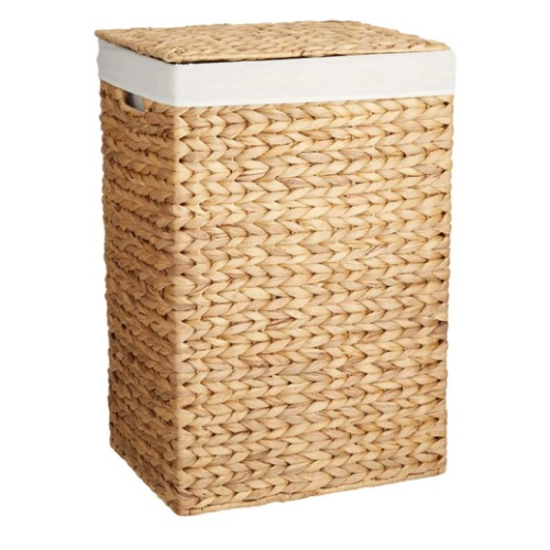 Natural Water Hyacinth Laundry Hamper, Small