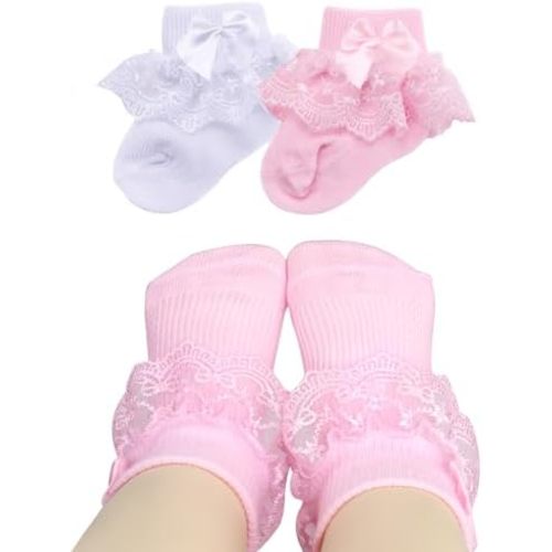 Little Baby Girl Princess Lace Ruffles Socks Set
