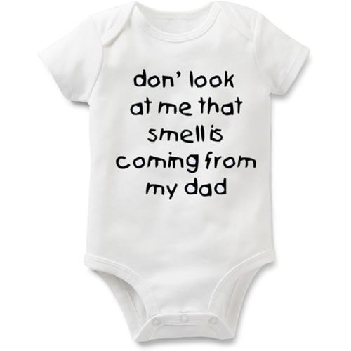 Rocksir Funny Slogan Super Soft Cotton Comfy Baby Short Sleeve Bodysuit (dad1, 9m)