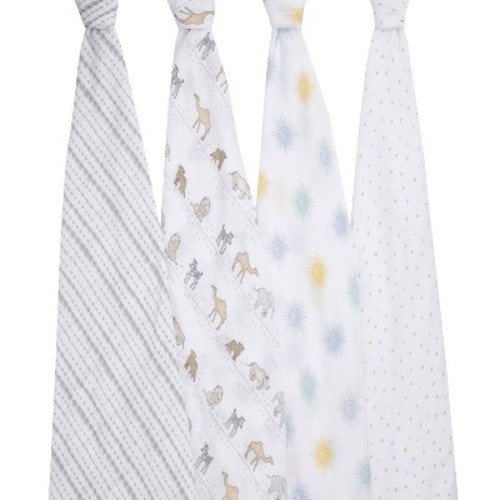 aden + anais essentials Muslin Swaddle Blankets - 4pk