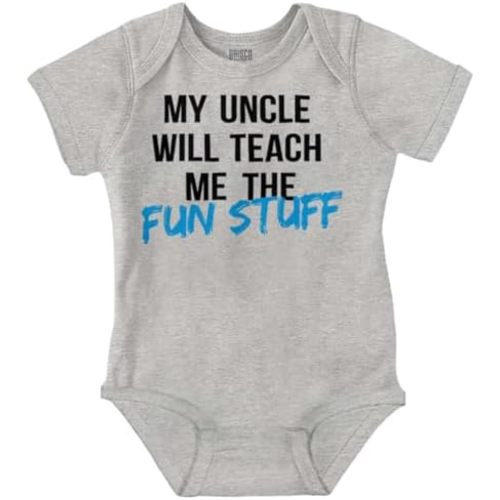 Brisco Brands My Uncle Will Teach Me The Fun Stuff Baby Romper Boys or Girls