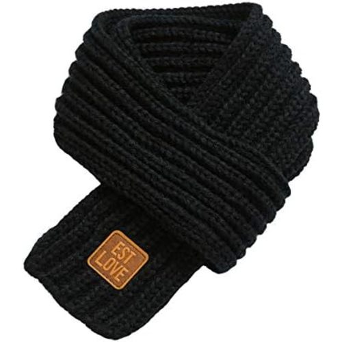Kids Winter Knitted Warm Scarf Boys Girls Toddlers Solid Color Soft Scarfs Neck Warmer