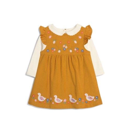 Duck Embroidered Corduroy Dress & Bodysuit Set, 0-3M
- Only 2 left