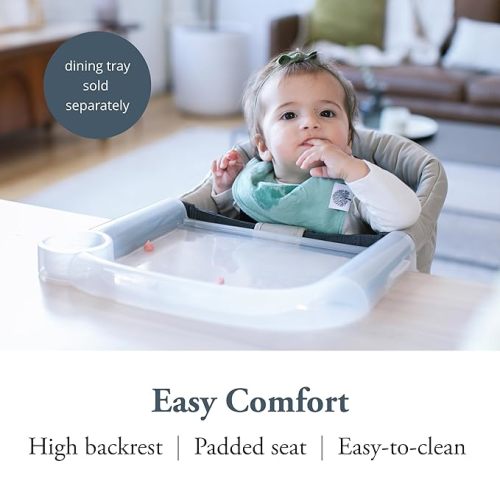 Inglesina Fast Table Chair, Cream - High Chair for Babies & Toddlers 6-36 Months - Fits Tables 0.8'' to 3.35'' Thick - Collapsible, Portable Design - includes Travel-Friendly Bag - BPA Free