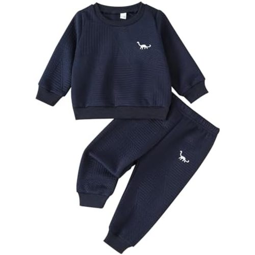 Rosibel Baby Boy Clothes Toddler Sweatsuit Fall Winter Outfits Set 6M-3Y
