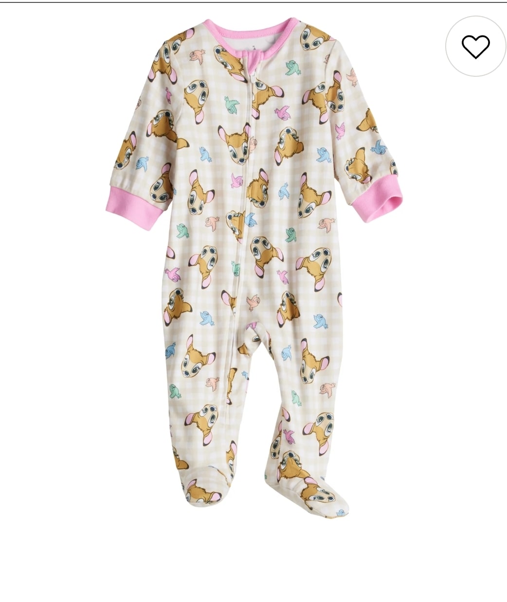Disney's Bambi Baby Girl Allover Print Sleep & Play