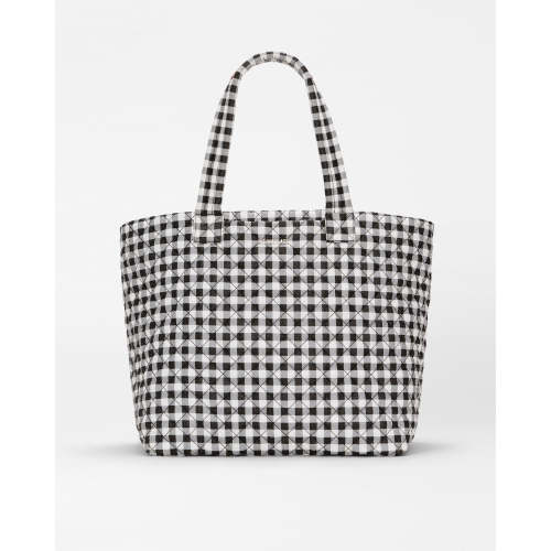 Black/White Gingham Large Metro Tote Deluxe – Tote | MZ Wallace