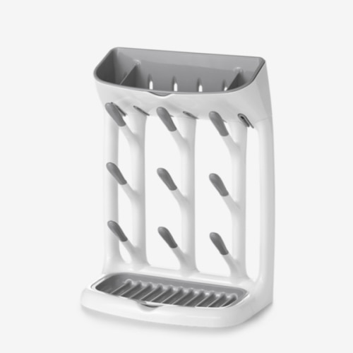 OXO Tot Space-Saving Bottle Drying Rack, Baby Bottle Organizer for Countertop