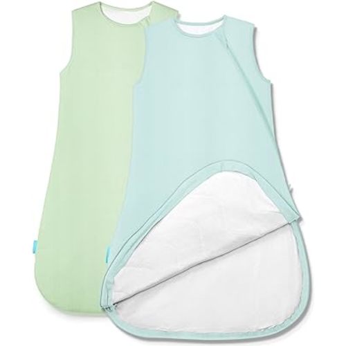 Supersoft Sleep Sack 1.0 TOG, Premium Bamboo Viscose Baby Sleeping Bag 2-Way Zipper Sleepsacks Baby Wearable Blanket