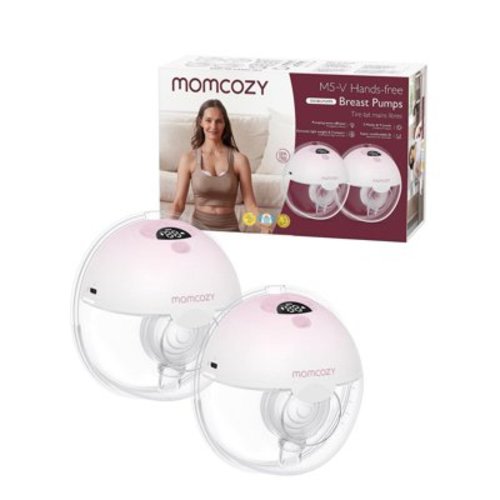 Momcozy M5 Hands Free Electronic Portable Breast Pump, Double-Sealed Flange with 3 Modes & 9 Levels, M5 All in 1 Breast Pump 2 Pack