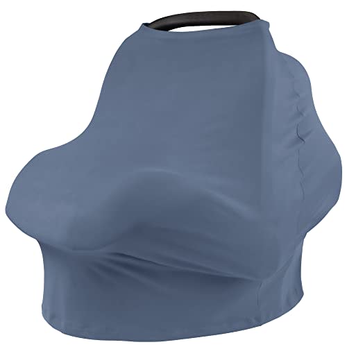 Konssy Baby Car Seat Covers- Multi-use Carseat Canopy for Babies, Stretchy Infant Carseat Cover Boy, Shower Gifts for Unisex Boys and Girls