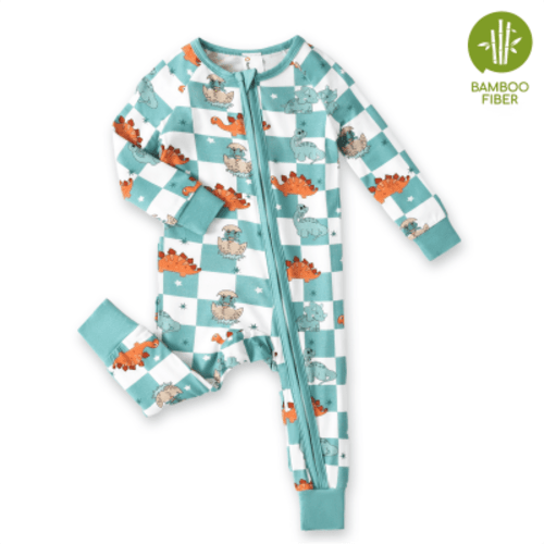 PatPat Bamboo Baby Pajamas Baby Boy Girl Pajamas Gift Snug Fit Long-Sleeved Zipper Baby Onesies for Newborn,3-6 Months