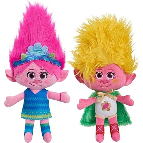 DreamWorks Trolls Band Together 8-inch Small Plush Poppy and Viva 2-Piece Set, Stuffed Animals, Kids Toys for Ages 3 Up by Just Play