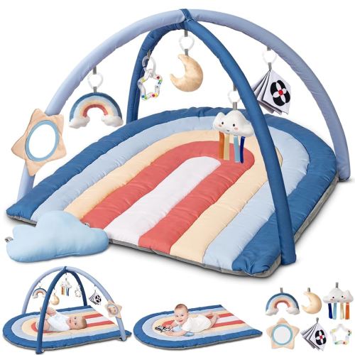 Baby Play Mat, 8-in-1 Tummy Time Baby Gym, Play mat for Babies 0-6 Months, Washable Baby Activity Mat for Sensory Motor Development, Foldable Thick Playmat for Toddler Newborn Infant 0-3-6-9-12 Months : Amazon.com.au: Baby