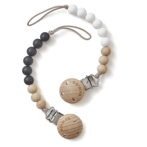 SAMiGO Silicone Pacifier Clips Holders Paci Binky Clips for Baby Boys and Girls - 2 Pack