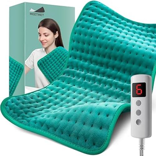 Electric Heating Pad – Alleviates Back, Neck & Shoulder Pain | Moist & Dry Heat Options | Auto Shut Off | Gifts for Women, Mom, Wife, Men and Parents – Mothers Day, Christmas and Everyday Use
