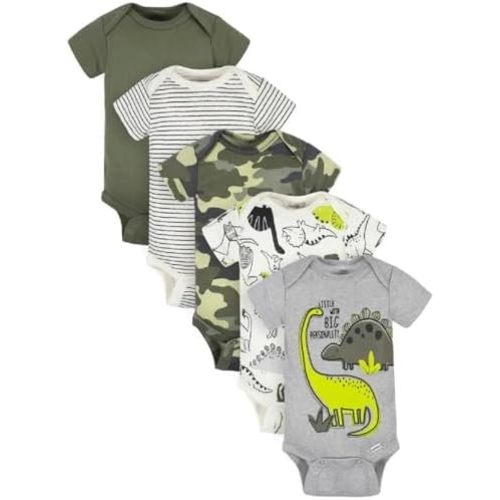 Gerber baby-boys 5-pack Short Sleeve Variety Onesies Bodysuits
