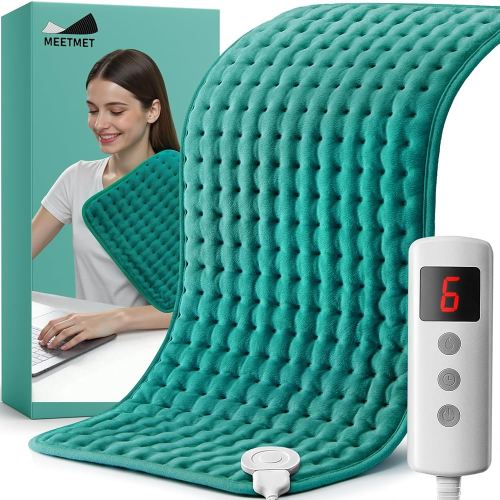 Electric Heating Pad – Alleviates Back, Neck & Shoulder Pain | Moist & Dry Heat Options | Auto Shut Off | Gifts for Women, Mom, Wife, Men and Parents – Mothers Day, Christmas and Everyday Use