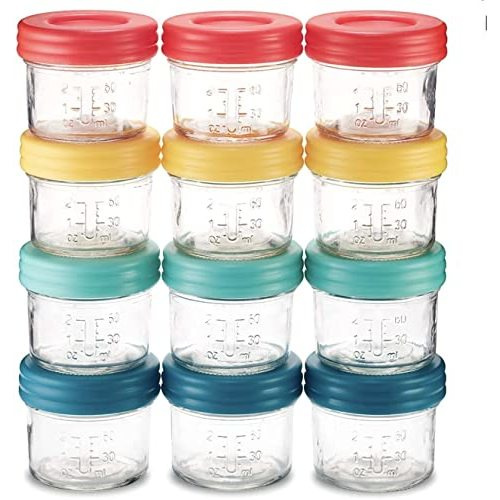 Mason Jar Storage for Breastmilk (4oz Jar Set (12 Pack))