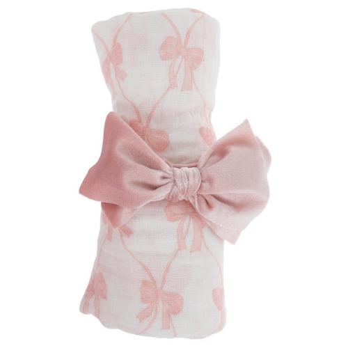 Pink Bow Headband & Blanket Set