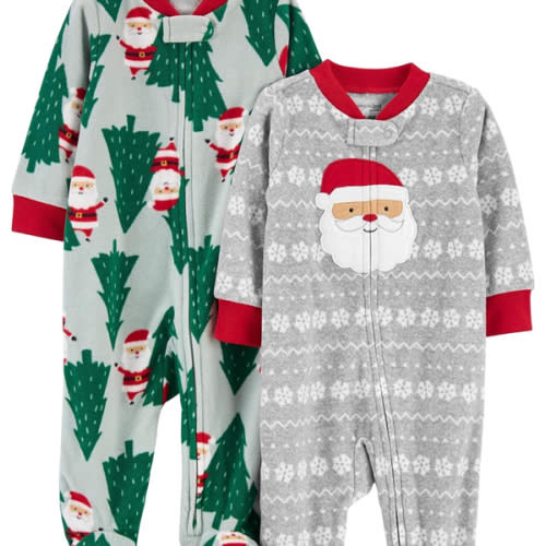 Simple Joys by Carter's Baby Holiday Fleece Footed Sleep and Play, Pack of 2